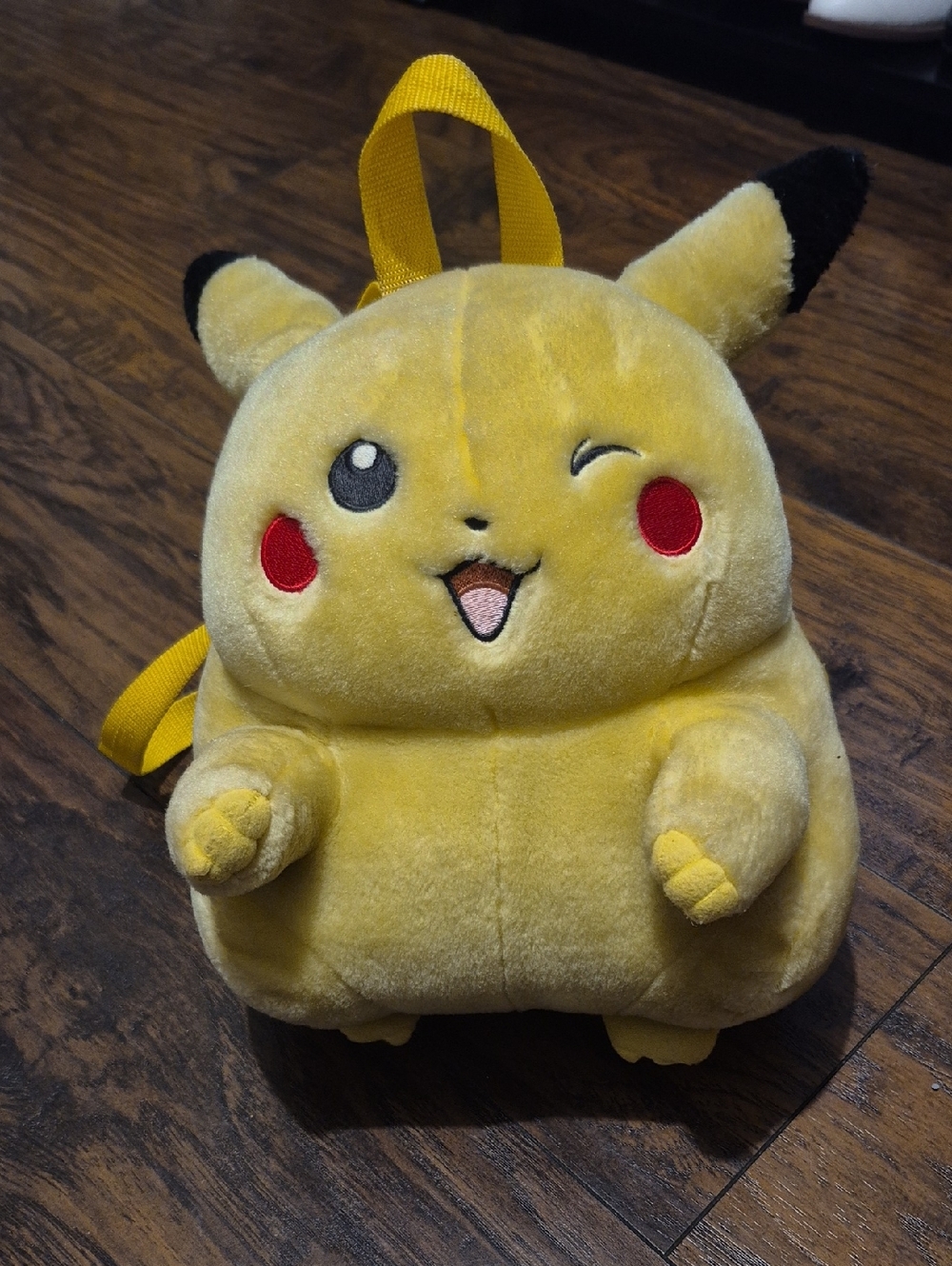 Yellow Winking Plush Character Kids Backpack
